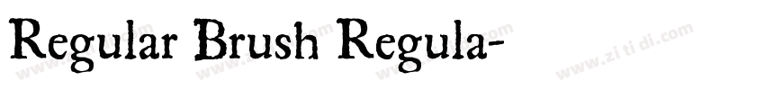 Regular Brush Regula字体转换